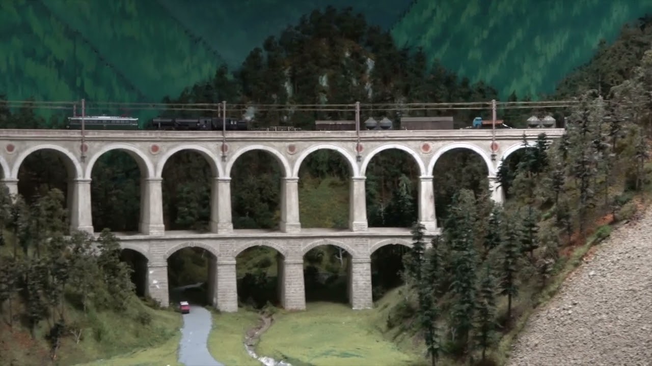 Besuch des Grazer Eisenbahner Modellbahn Club, Modellbahnanlage Baugröße H0, Maßstab 1:87