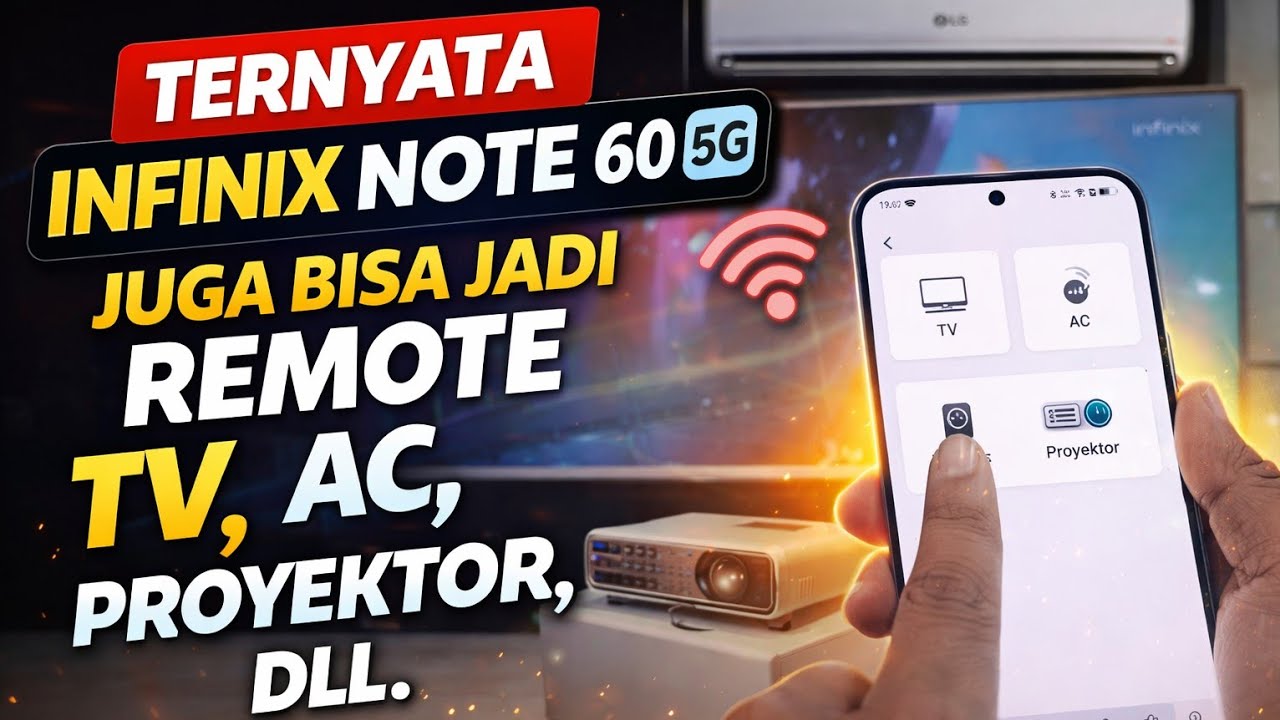 TUTORIAL MENGGUNAKAN REMOTE IR / REMOTE UNTUK AC , TV, PROYEKTOR DI HP INFINIX NOTE 60