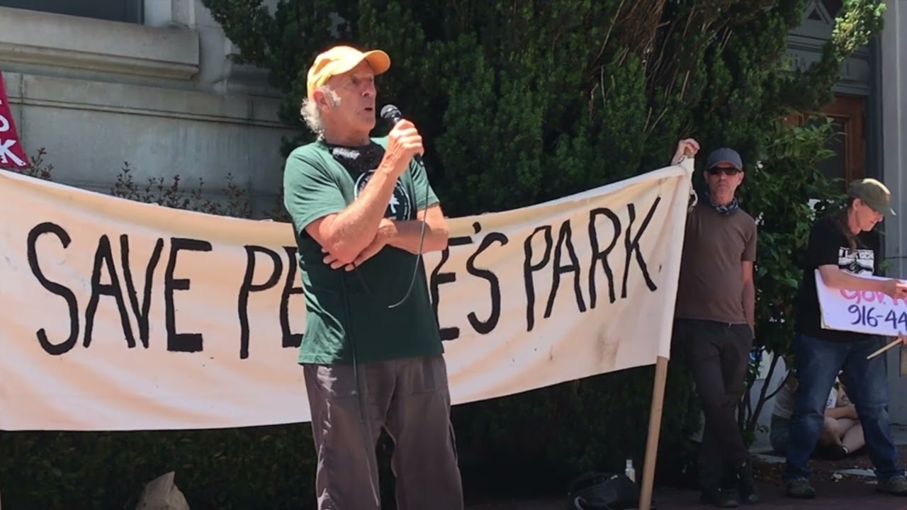 Joe Liesner speaks out to save People’s Park in Berkeley