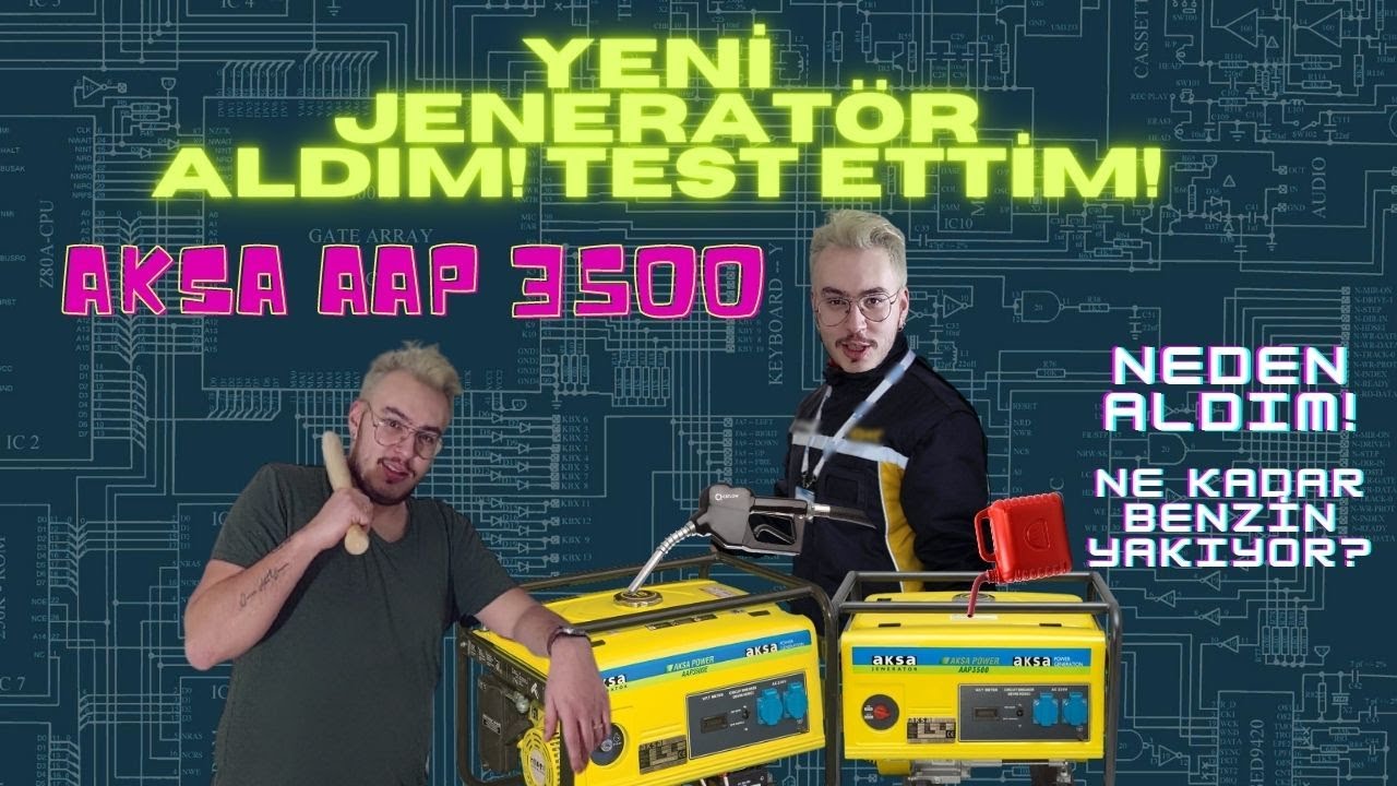 BENZİNLİ JENERATÖR ALDIM! | TEST ETTİM! - AKSA AAP 3500 NE KADAR YAKIYOR?