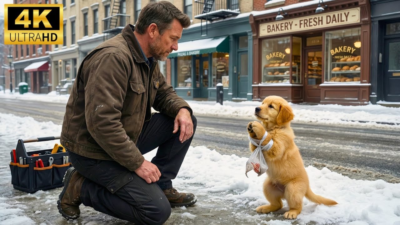 A Kind Repairman Rescues a Golden Puppy—Left in the Cold with No Hope - Unforgettable Moment!