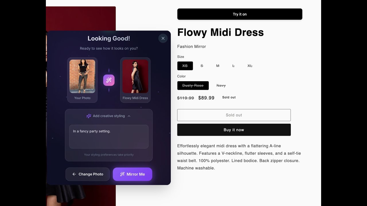 FashionMirror - AI Virtual Try on Demo