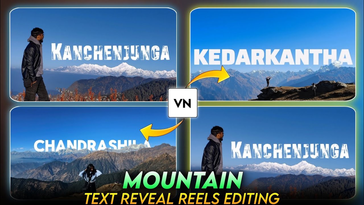 Mountain Text Reveal Reels Editing | Instagram Trending Mountain Text Reveal Video Editing In Vn