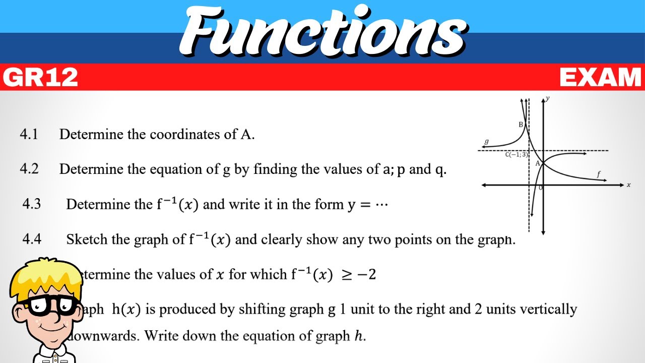 Exam question functions gr 12