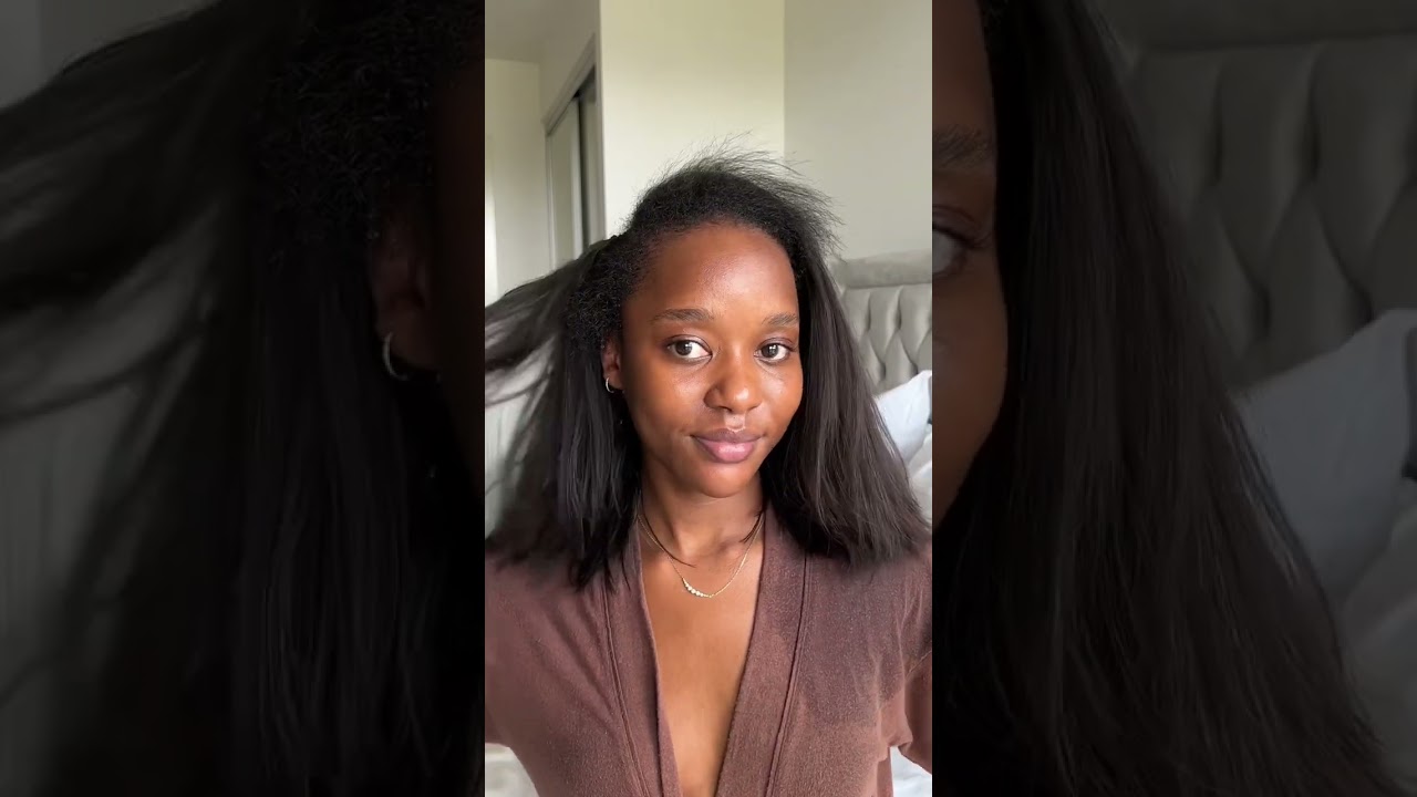 Styling my hair extensions with leave out