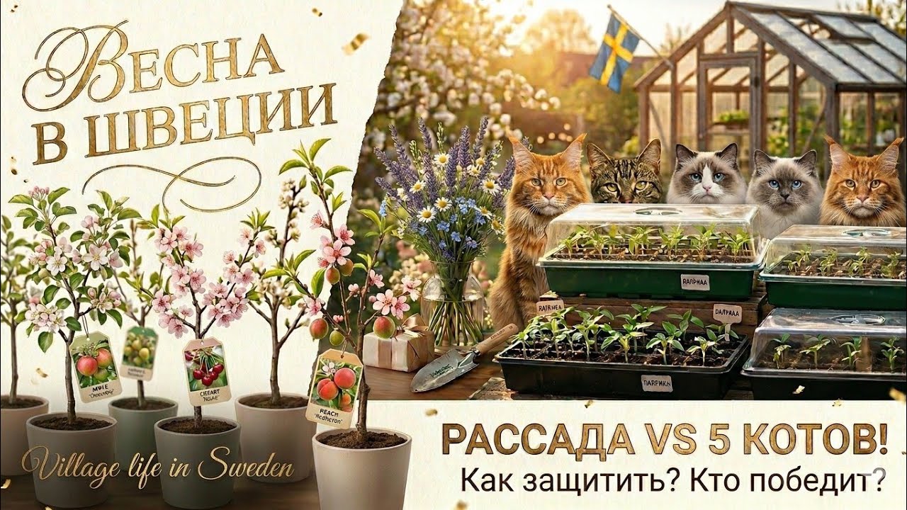 Пришла весна - сажаем помидоры 🍅 : Сад, закупка в Dollarstore и защита рассады от 5 котов!