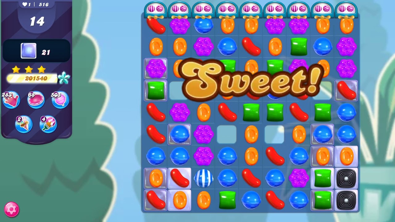 Candy Crush Saga - Level 516 - No boosters ☆☆☆
