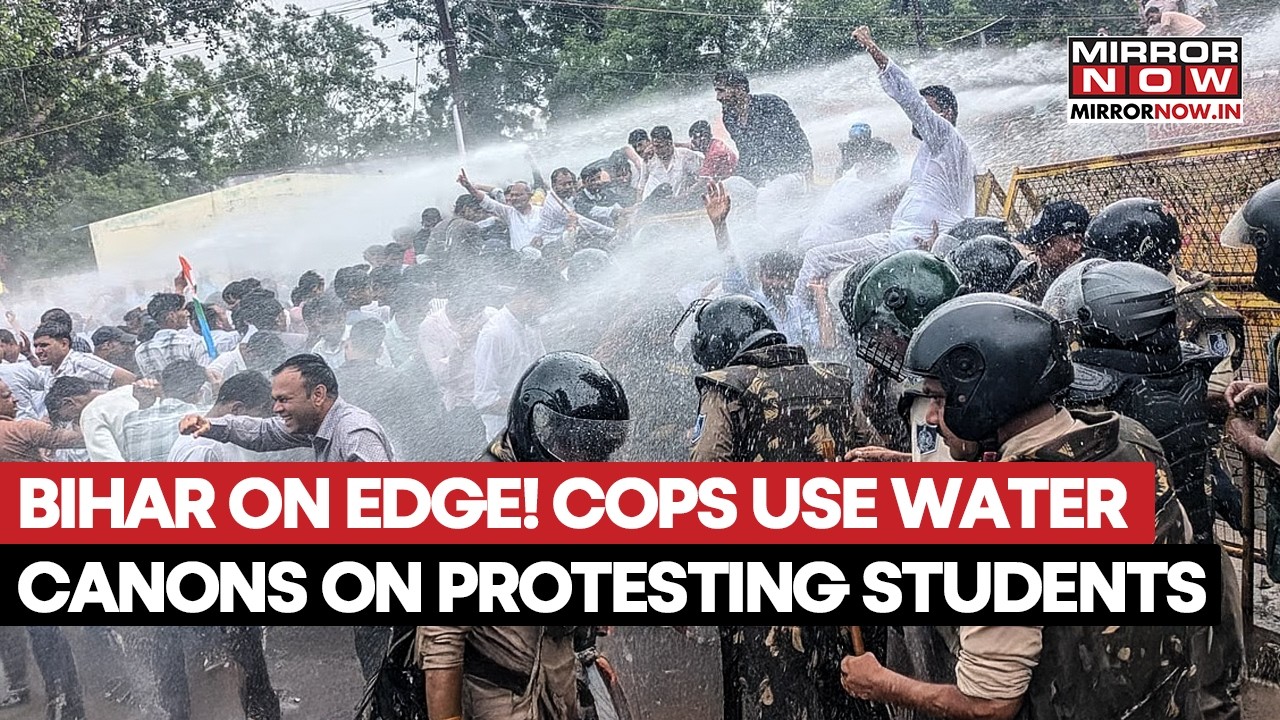 Bihar Students' Protest Over BPSC Exam Cancellation Turns Violent! Cops Resort To Water Cannons
