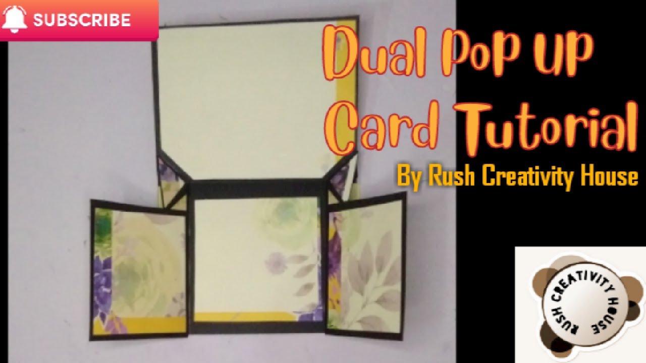 Dual Pop Up Card Tutorial|@RushCreativityHouse