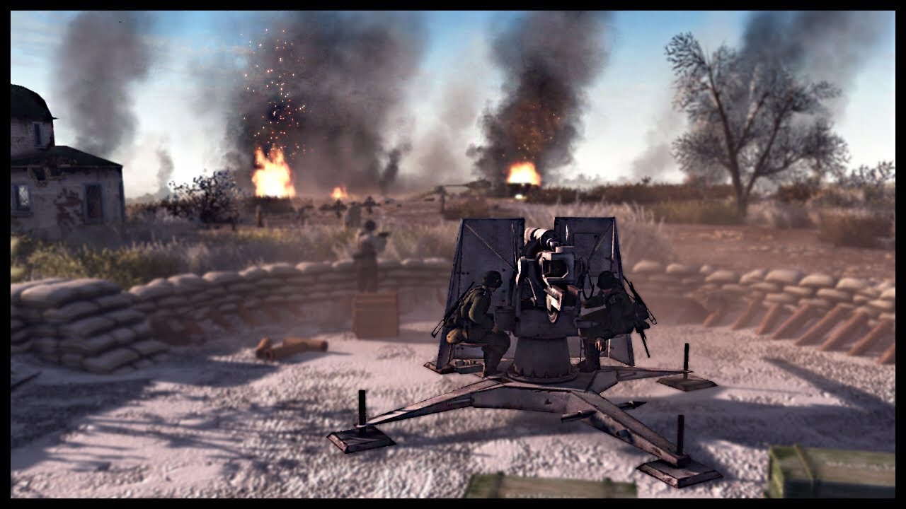 BRUTAL BATTLE OF NARVA! Huge Soviet Assault Advance on 88s - Men of War RobZ Realism Mod Gameplay