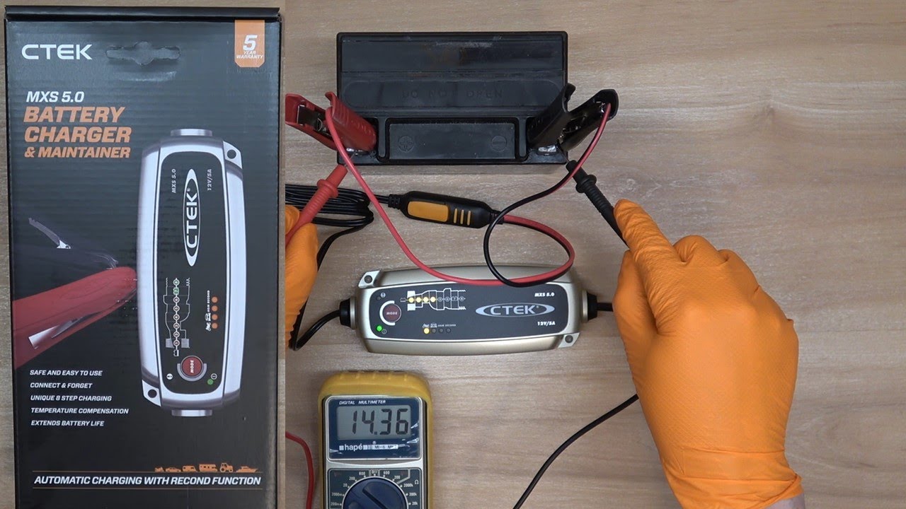 CTEK Battery Charger MXS 5.0 ACCU Lader / Batterie Ladegerät Unboxing, handleiding en testen