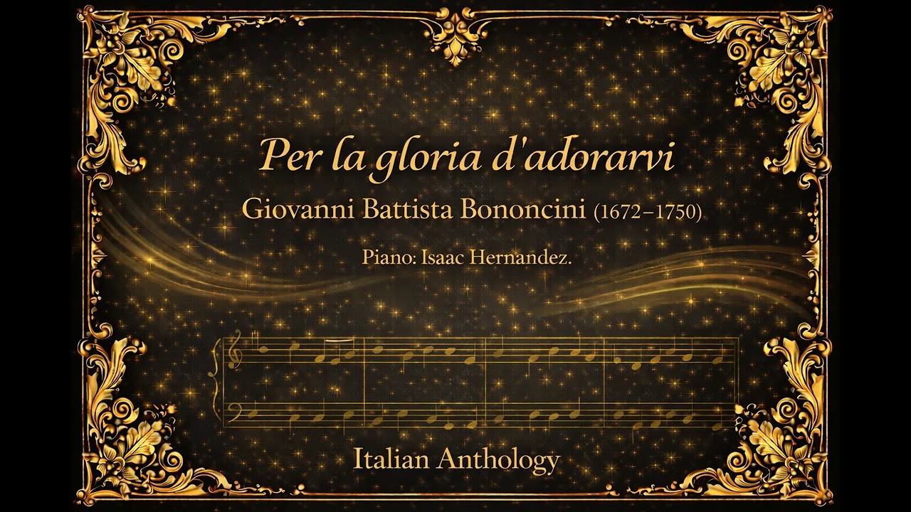 Per la gloria d'adorarvi – Bononcini | Piano Accompaniment