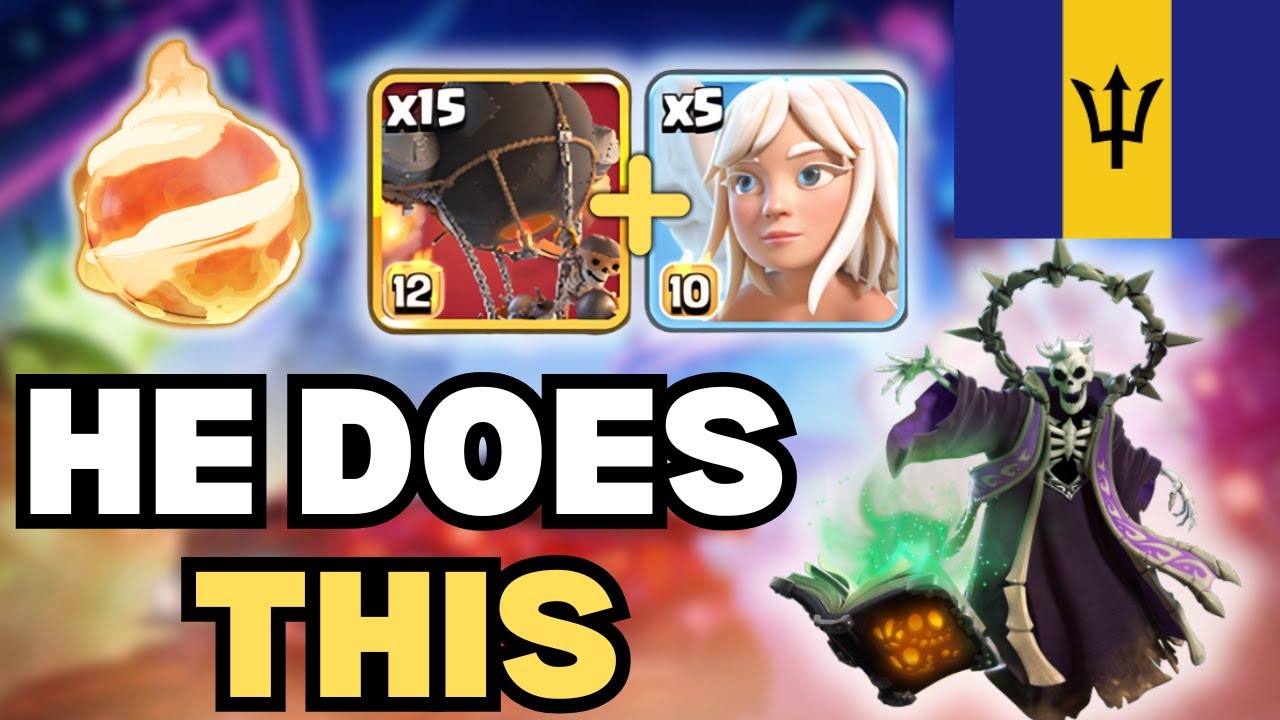 The BEST Player in Barbados Shares his OP Fireball Rocket Loon Army in Clash Of Clans