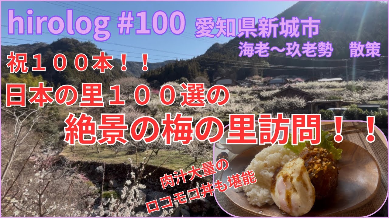 hirolog#100    愛知県新城市、日本の里１００選の梅里を観光してきた
