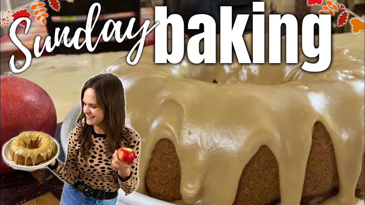 🙄No one wants to go...😆So I made an Apple Butter Pound Cake! | Southern Sunday Baking