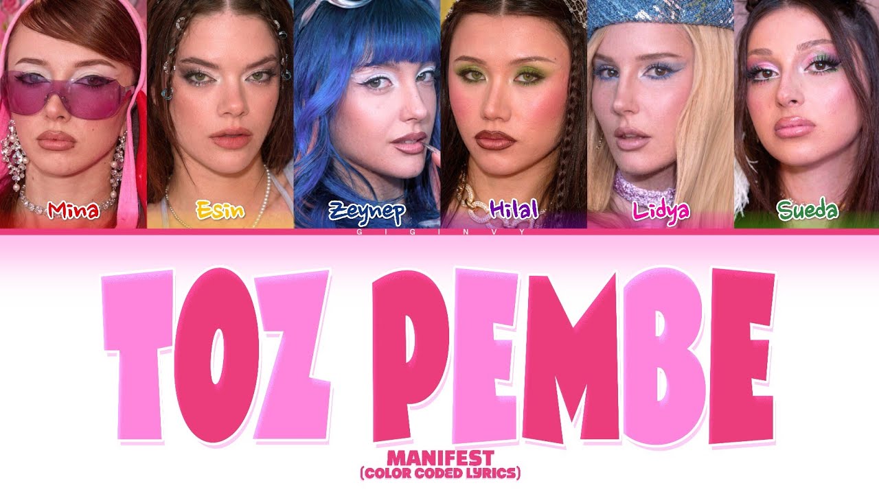 manifest TOZ PEMBE Lyrics (Color Coded Lyrics)