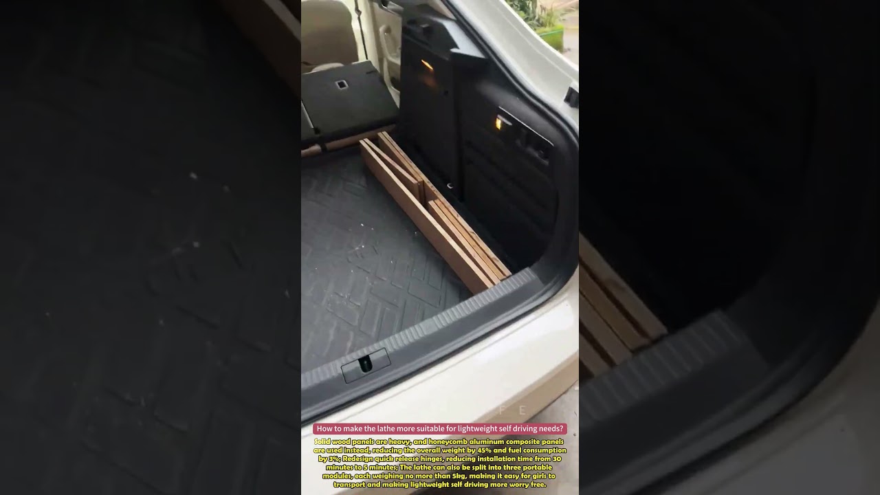 Self driving party turns trunk into bed in seconds #practical #clever #wonder
