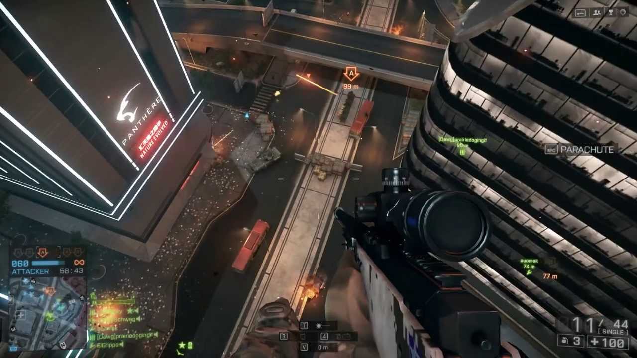 Battlefield 4 Gun Review - L96A1 Sniping (Battlefield 4 Multiplayer Gameplay 1080p)