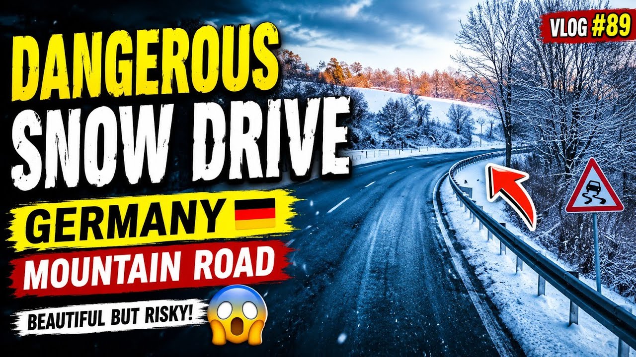 Driving through beautiful mountain villages in Germany 