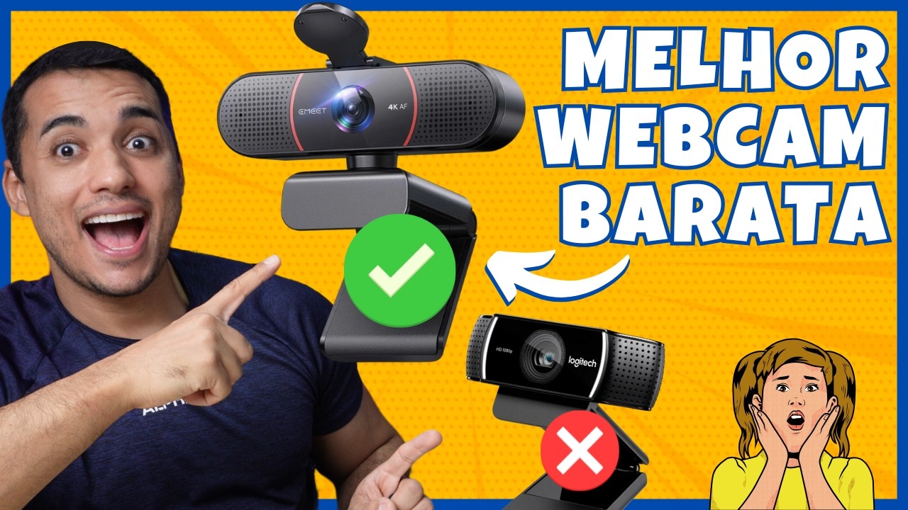 NÃO COMPRE uma Webcam antes de ver esse vídeo - Emeet C960 x Logitech C920
