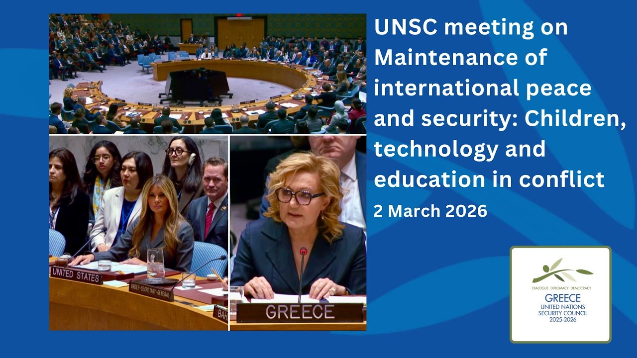 Statement of Greece at UNSC 10113th meeting on Children, Technology and  Education in Conflict