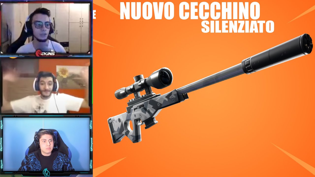 🔥 STREAMERS PROVANO IL NUOVO CECCHINO SILENZIATO FORTNITE🔥 POW3R RETURN REKINS CICCIOGAMER