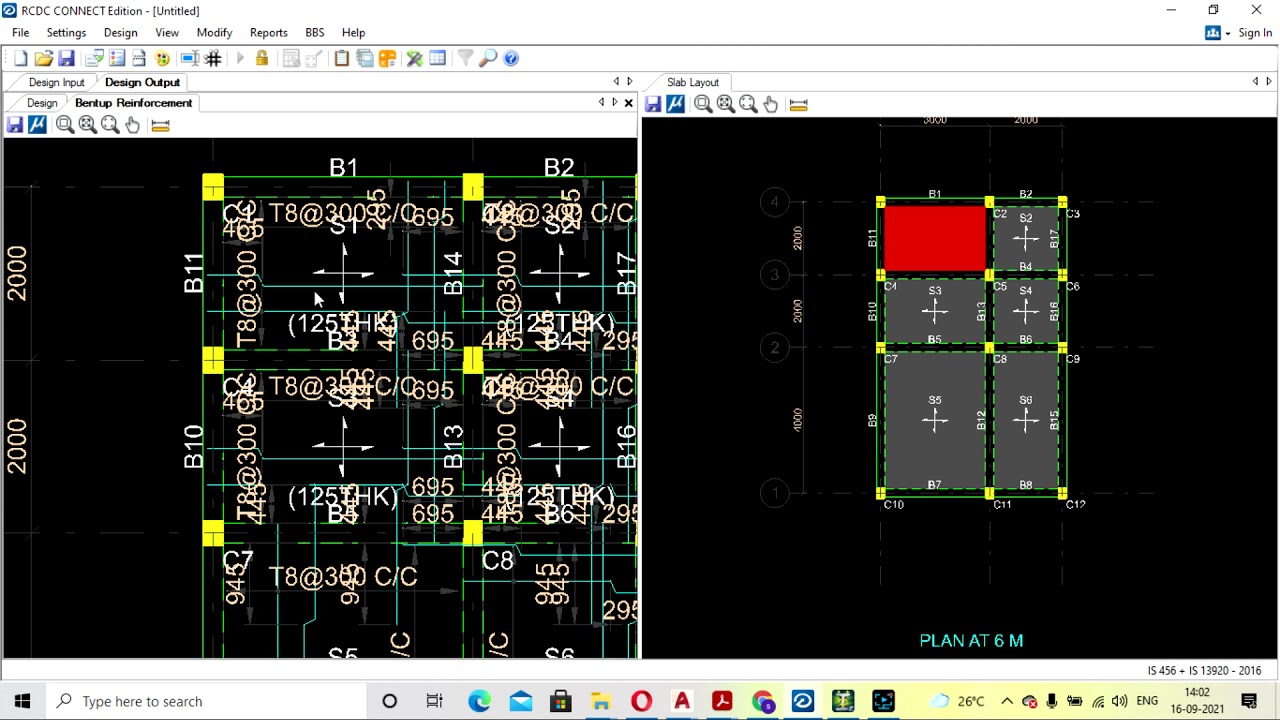 Slab design Using Rcdc Connect Edition II2021