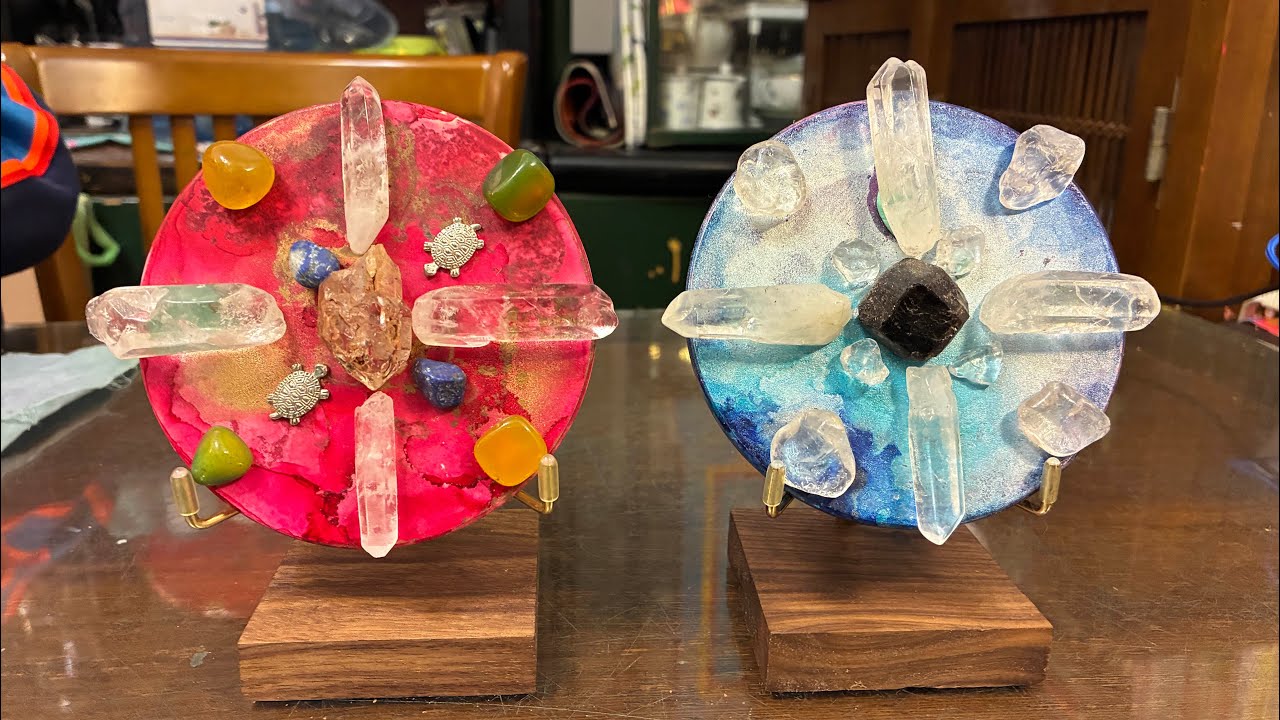 水晶礦石拼貼能量盤