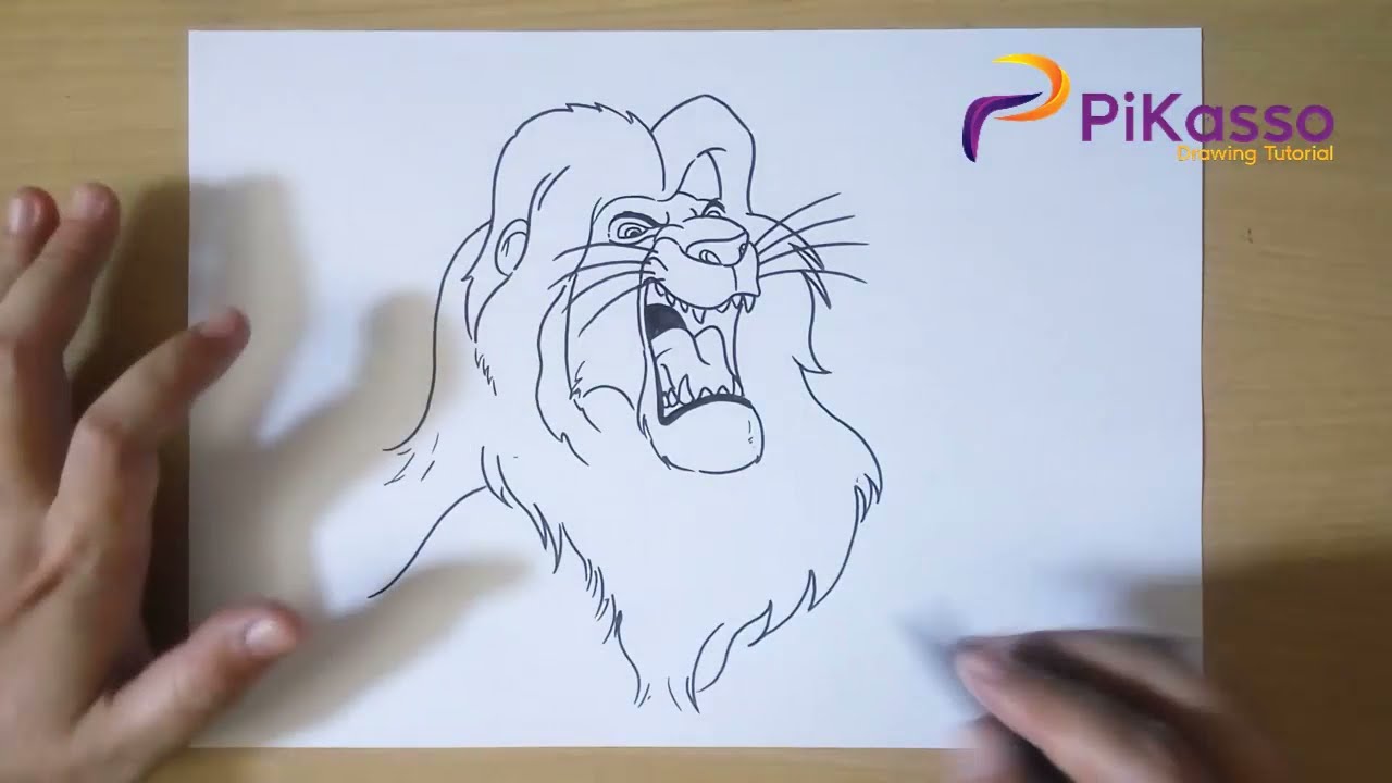 How to Draw Mufasa step by step
