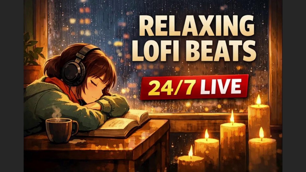 24/7 Relaxing Lofi Music to Study, Sleep & Chill | LIVE