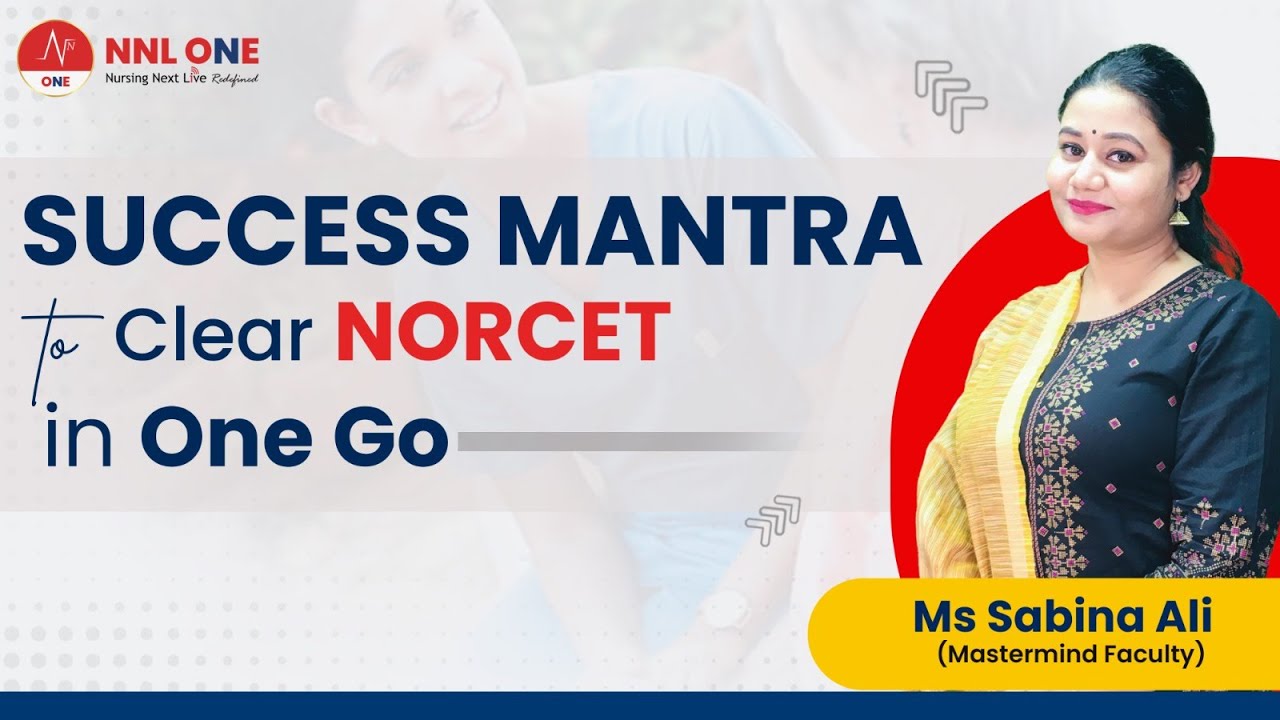 Success Mantra to Crack NORCET  in One Go | Smart Strategy by Ms Sabina  | NNL ONE