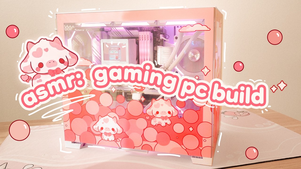 building a kawaii pink gaming pc | bubblecow o11d mini, 14700k, tuf gaming 4070ti