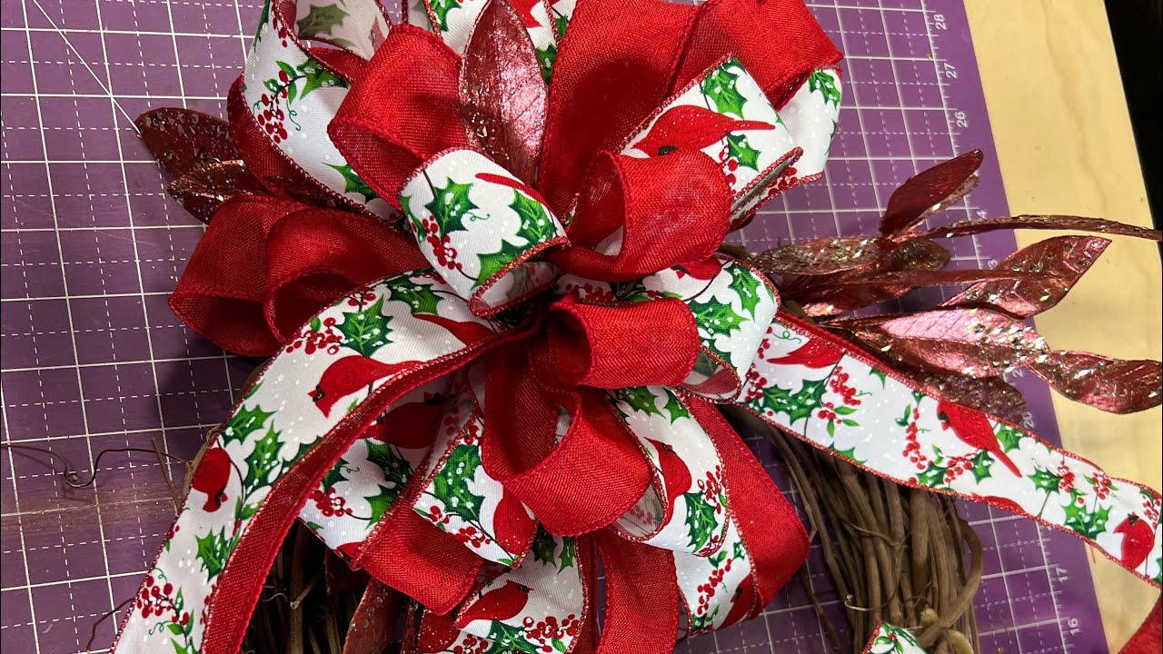 Christmas double Bow  |How to make an easy bow| Hard Working Mom |EZ Bow Maker
