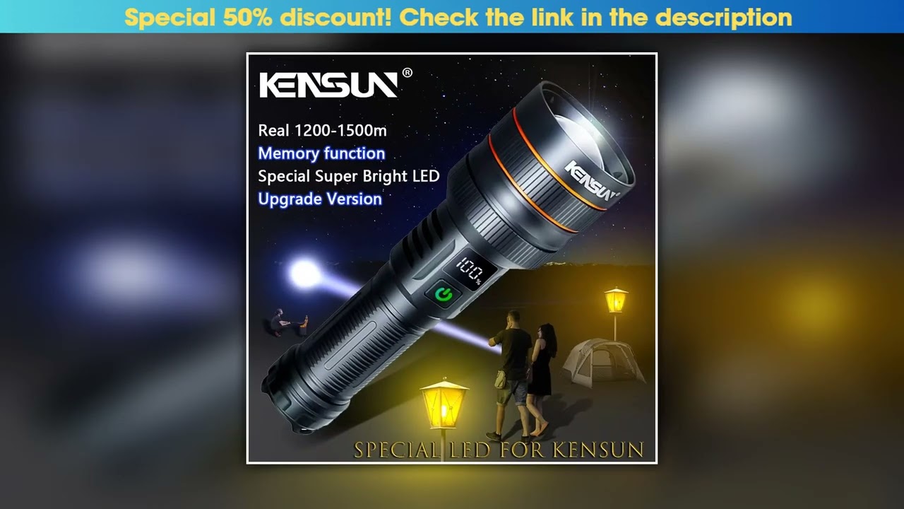 Strong Light Lantern High Power LED Flashlight USB Rechargeable Powerful Tactical Torch Super Long