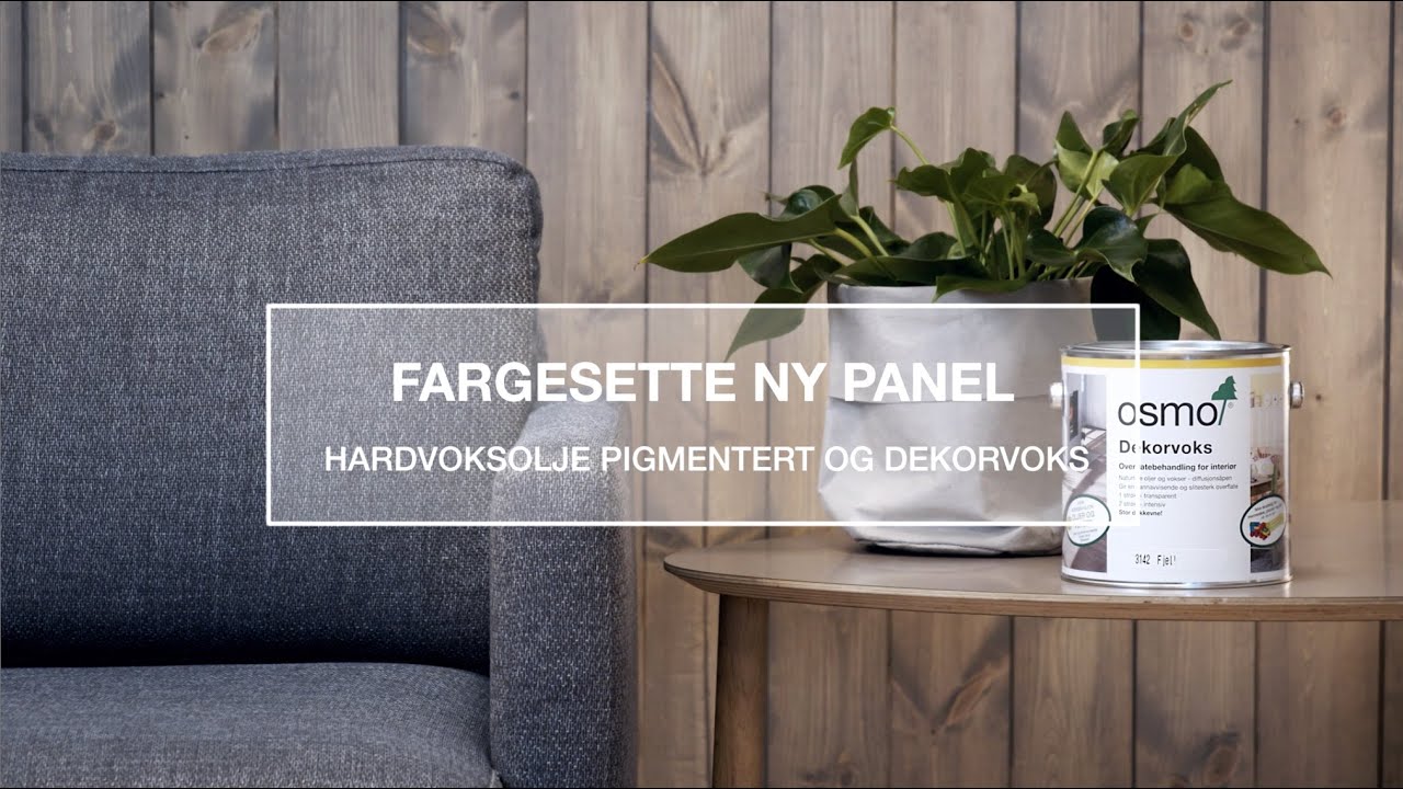 Fargesette ny panel med Hardvoksolje Pigmentert og Dekorvoks
