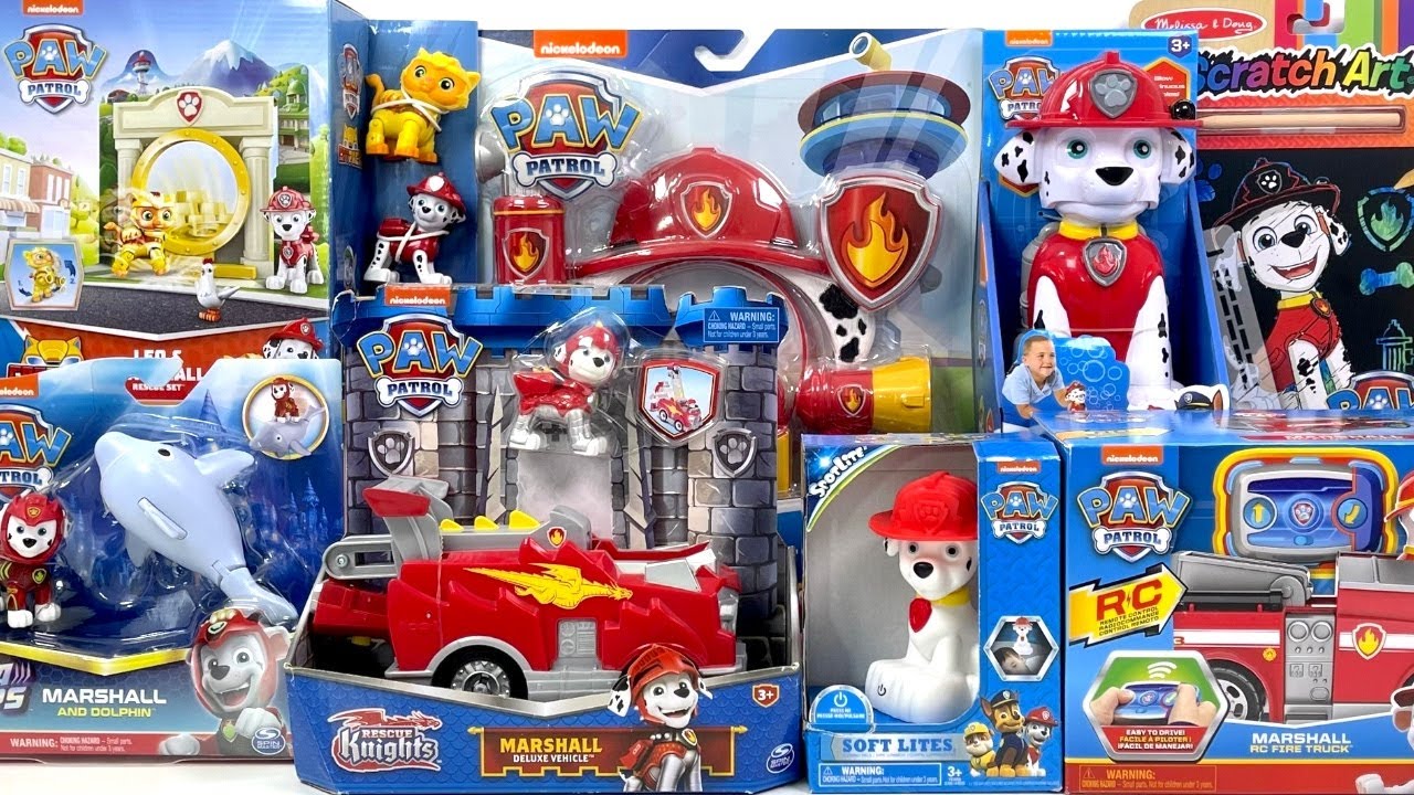 Paw Patrol Marshall Toy Collection Unboxing ASMR toy review | Marshall RC Fire Truck