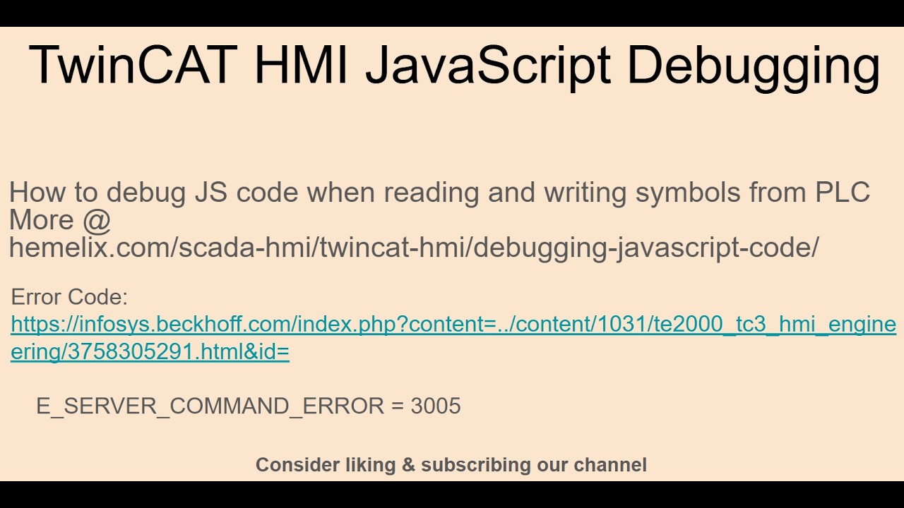 How to debug JavaScript code in TwinCAT HMI environment