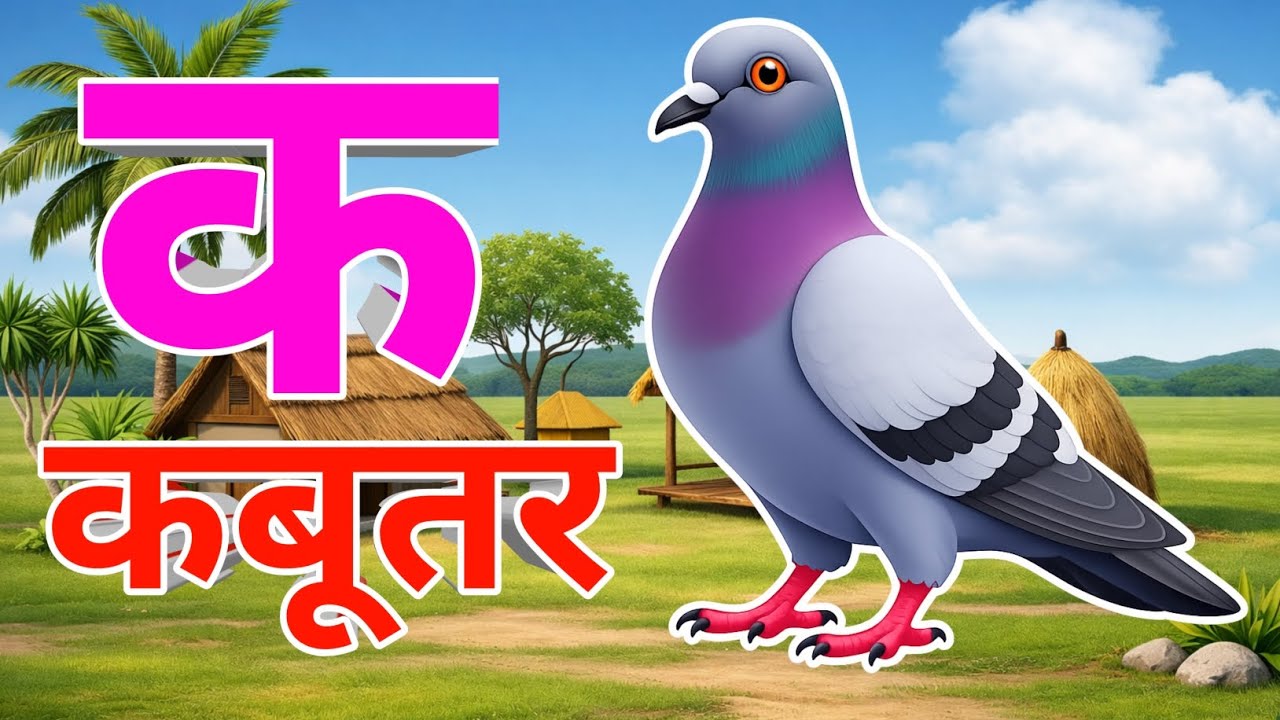 क कबूतर 🕊️ | Kids Learning Alphabet | 3D Cartoon Hindi | ABC Hindi Rhymes