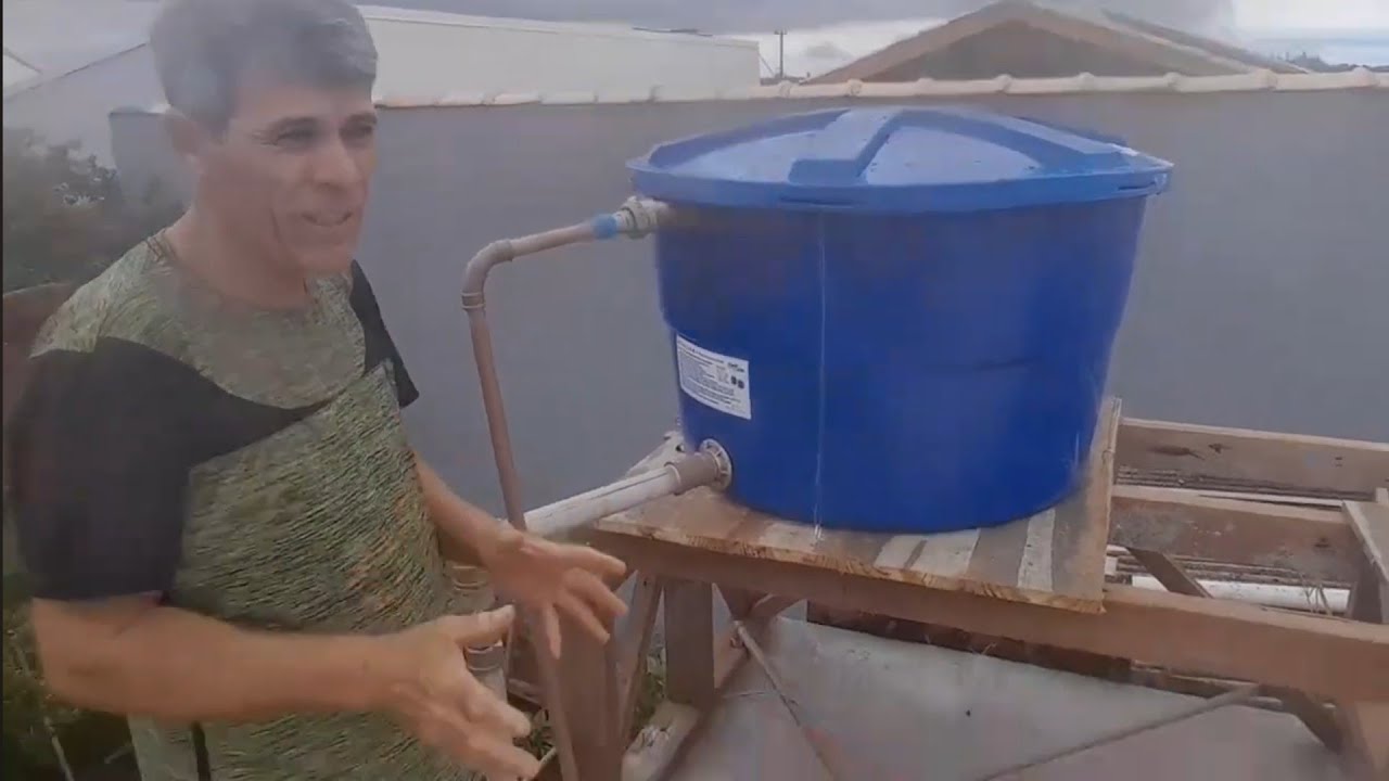 Como fazer base de madeira e instalar caixa dagua. 