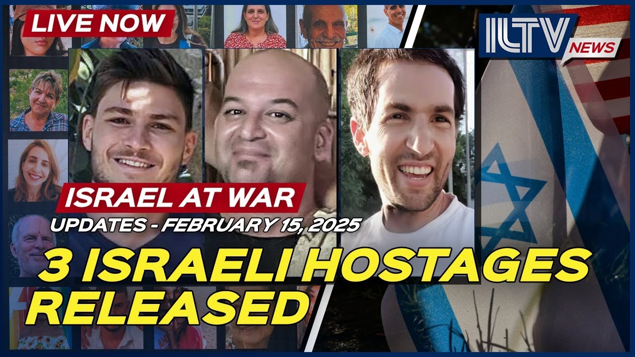 🔴LIVE | Happening now: Three males hostages released by Hamas