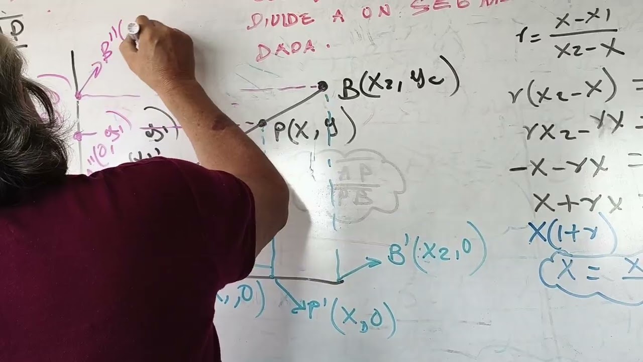 Coordenadas de un punto que divide a un segmento en una razón dada
