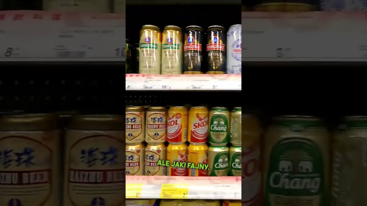 Tani alkohol w małym supermarkecie w Macau