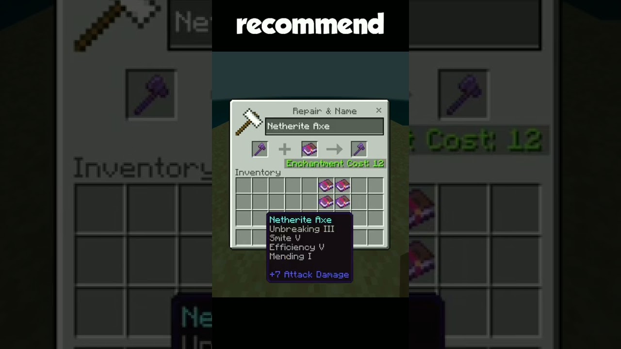 Best Enchantments for ur Netherite Axe..!!😎😎