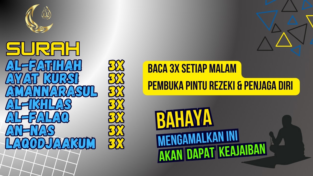 Zikir 3x Paling Lengkap | Rezeki Halal & Perlindungan Allah