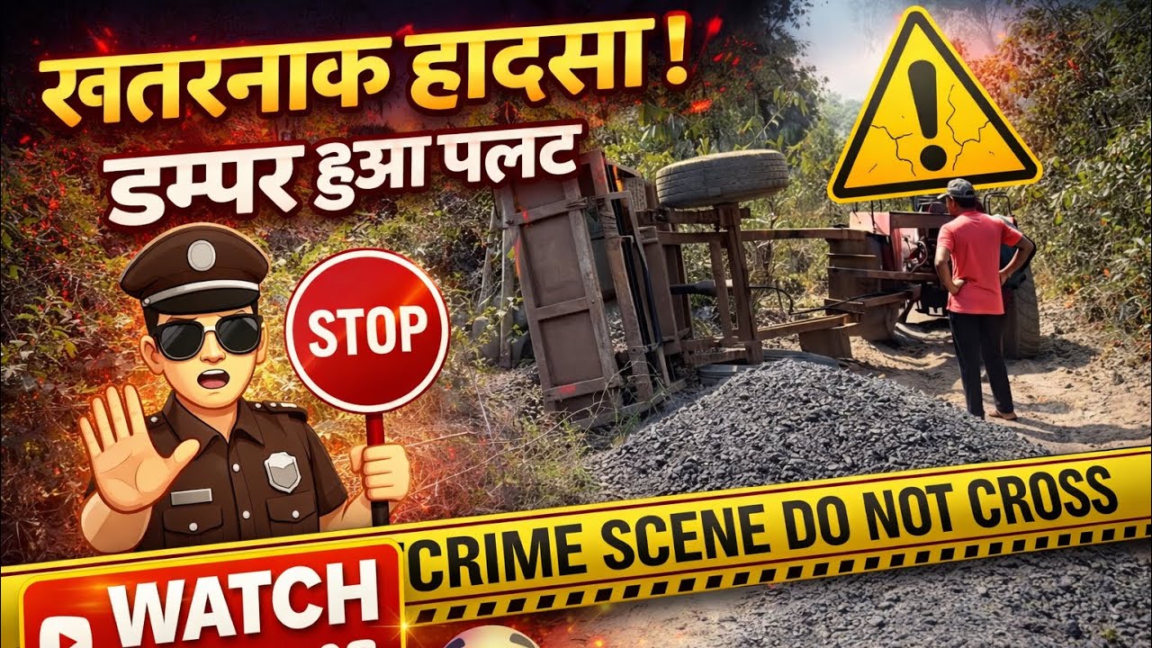 👉 “बीच सड़क पलटा डम्पर 😱”.          #bollywood #automobile #ekmotahathighumechala #minivlog #vlog 