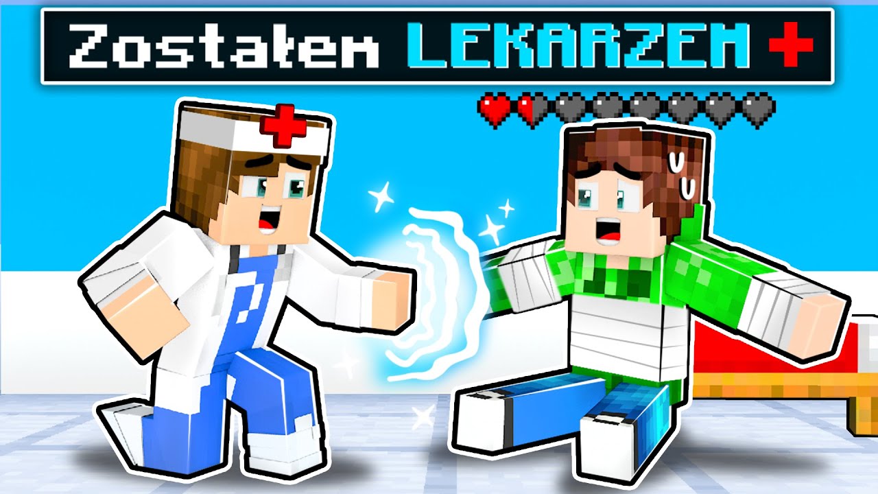 🏥💉🤧 MOJA PIERWSZA OPERACJA w Minecraft! (zostałem lekarzem) *PRACUJĘ w SZPITALU!*