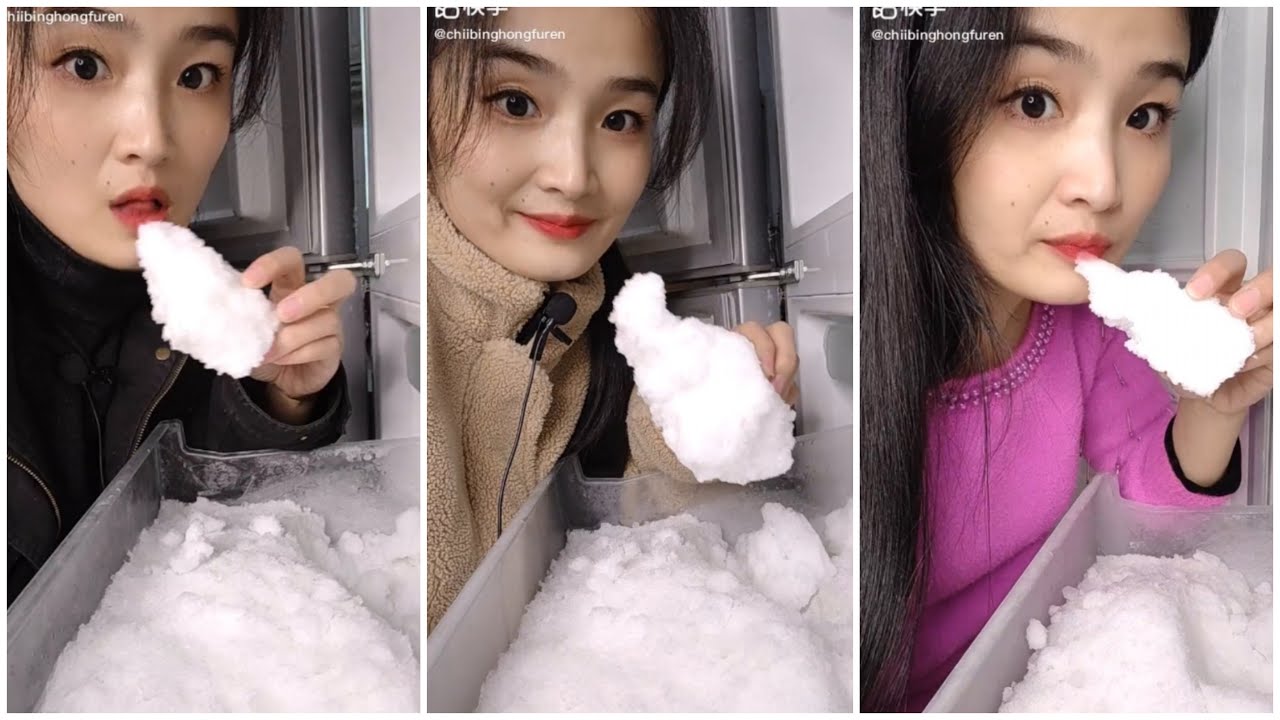 EP.256EATING ICE | FREEZER FROST.asmr iceeating #freezerfrost #iceeating