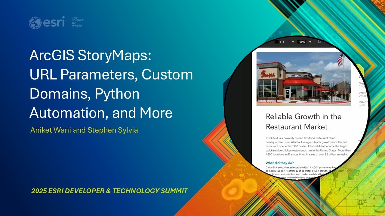 ArcGIS StoryMaps: URL Parameters, Custom Domains, Python Automation, and More | #EsriDevSummit2025