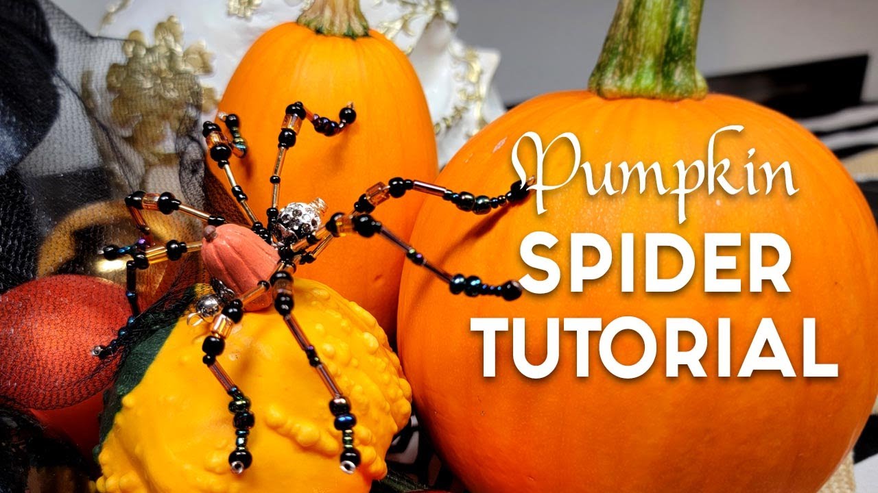 🎃 DIY Pumpkin Beaded Spider | Elegant Halloween & Fall Ornament Tutorial