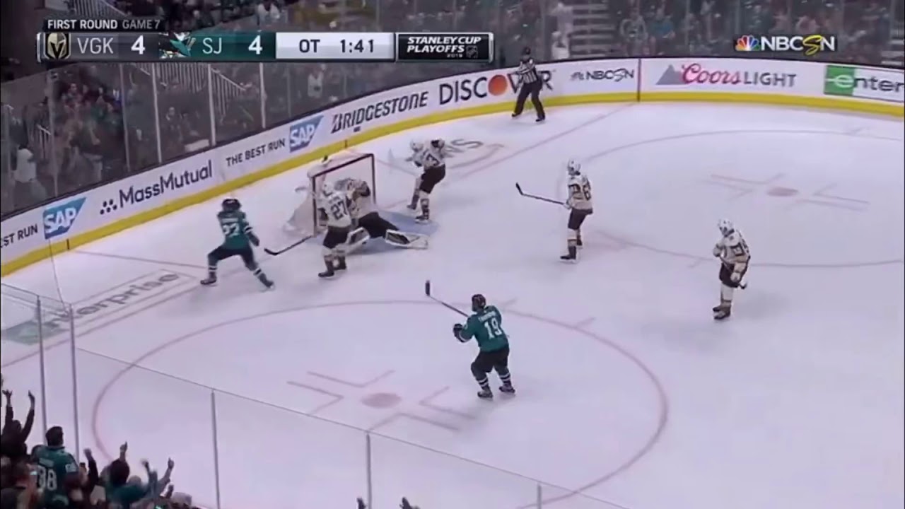 Barclay Goodrow OT Goal & Handshakes 2019 Stanley Cup Playoffs WCQF Game 7